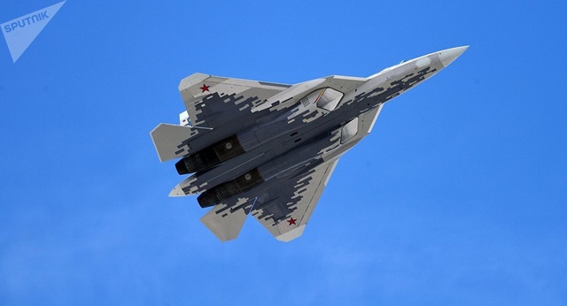 Nga công bố video "bóng ma bầu trời" Su-57 phóng tên lửa ở Syria - 1 Máy bay chiến đấu Su-57 (Ảnh: Sputnik)