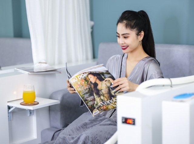Ca nương Kiều Anh từng ám ảnh chuyện vòng 1 sau sinh - 3 Kiều Anh miệt mài tìm đến các chuyên gia tư vấn và tự tìm hiểu về phương pháp lấy lại số đo chuẩn.