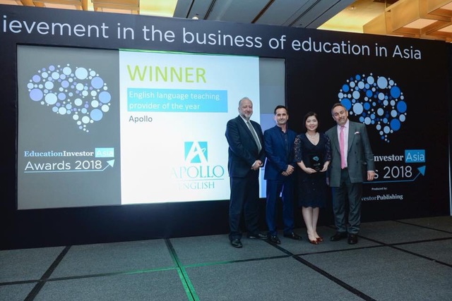 Apollo English thắng giải EducationInvestor Asia Awards hạng mục Hệ thống đào tạo Anh ngữ của năm - 2
Phụ huynh & học viên tham dự sự kiện chúc mừng Apollo English sẽ nhận được nhiều phần quà & học bổng đặc biệt chỉ trong 3 ngày 22 – 23 - 24/06/2018.
