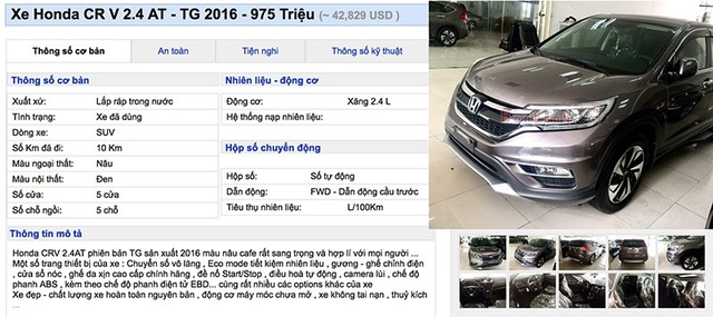Honda CRV 2016 giá bao nhiêu năm 2017 đánh giá hình ảnh  vận hành xe   Danhgiaxe