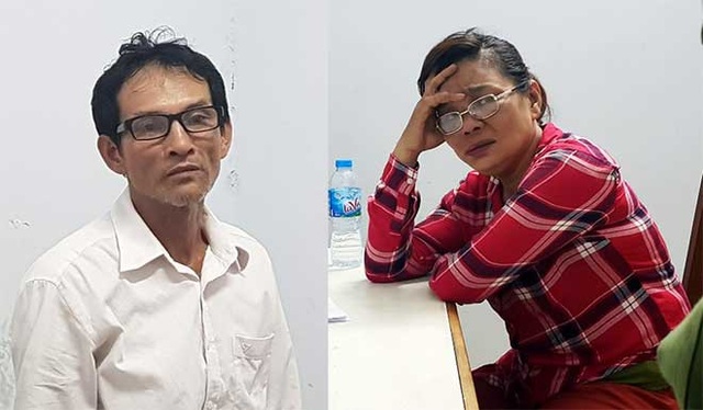 Hé lộ thêm lời khai của cặp vợ chồng giết người trói xác phi tang xuống vịnh Mân Quang - 1 Vợ chồng Dũng và Oanh khi bị bắt.