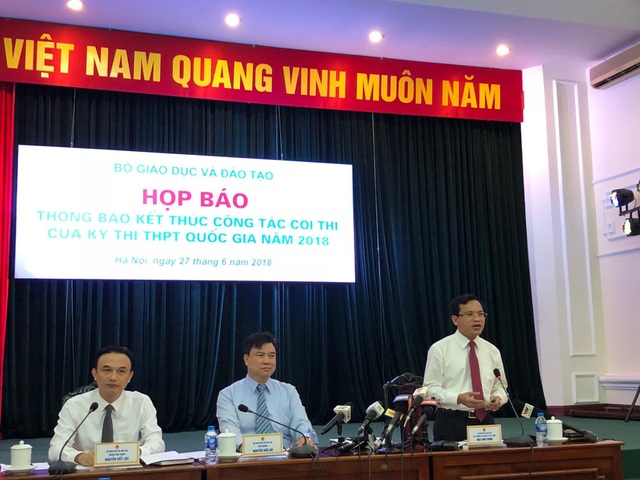 Kết thúc kì thi THPT quốc gia 2018: 77 thí sinh vi phạm Quy chế thi - 1
Họp báo kết thúc kỳ thi