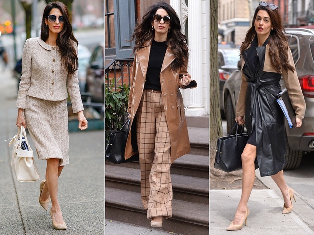 Sao và những món đồ cưng - 18
Amal Clooney và đôi giày màu nude của Jimmy Choo rất dễ phối đồ