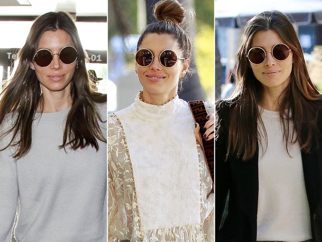 Sao và những món đồ cưng - 1
Jessica Biel và chiếc kính tròn dễ thương của Sunday somewhere