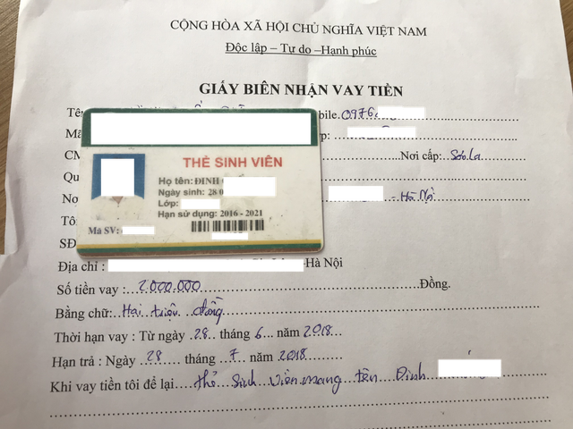 Mê cá độ, sinh viên "cắm" thẻ vay 100 triệu đồng - 6 Mê cá độ, sinh viên "cắm" thẻ vay 100 triệu đồng - 6