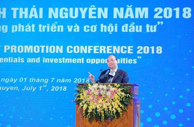 Thủ tướng phát biểu tại hội nghị xúc tiến đầu tư tỉnh Thái Nguyên