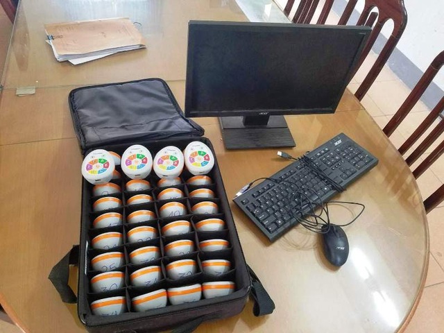 Trộm nhí 13 tuổi đột nhập trường học “khoắng” 40 bộ hệ thống activote - 1 Toàn bộ tang vật đã được thu hồi và trao trả lại cho nhà trường