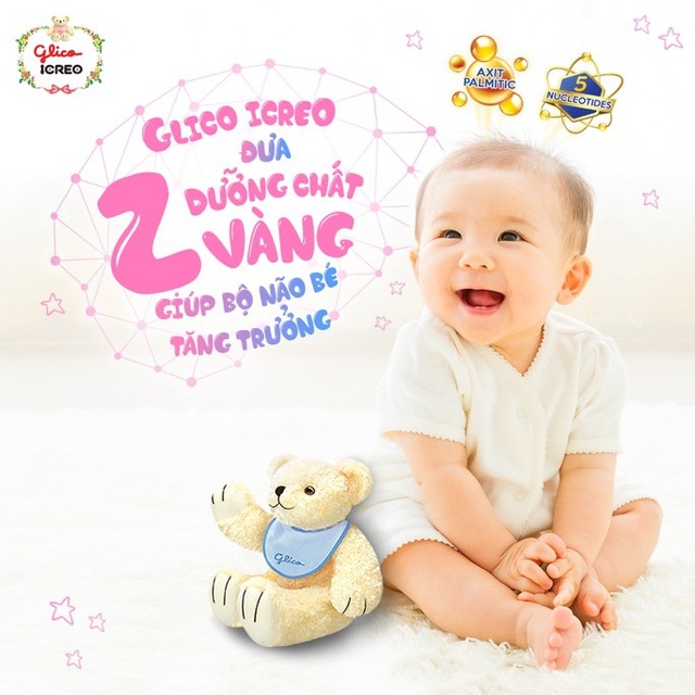Hấp thu tốt giúp trẻ thông minh hơn: Đúng nhưng chưa đủ! - 1 Glico Icreo đưa 2 dưỡng chất vàng giúp bộ não bé tăng trưởng