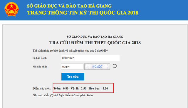 Chấm thẩm định ở Hà Giang: Nhiều thí sinh đồng loạt "bay" khỏi top điểm cao nhất cả nước - 2 Điểm của thí sinh SBD 05001677 trước vào sau khi cập nhật lại