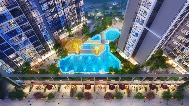 Dự án bất động sản nổi bật trên khu đất vàng Nam Sài Gòn sắp ra mắt - 4 Bể bơi cỡ lớn với thiết kế hiện đại là điểm nhấn về cảnh quan và tiện ích của dự án
