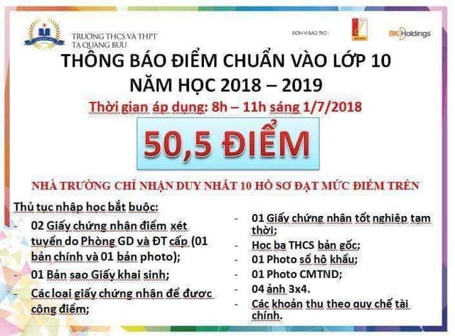Điểm chuẩn lớp 10 “nhảy múa” từ 46 lên 50,5 trong 2 ngày: Sở GD&ĐT nói gì? - 3 Sáng 1/7, điểm chuẩn bị đẩy lên mức 50,5.