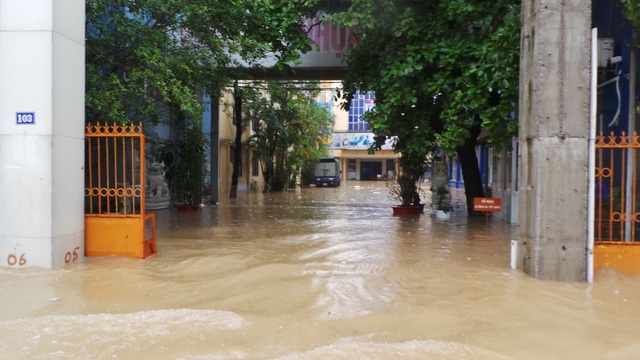 Mưa lớn dai dẳng, Hà Nội mênh mông nước ngập - 22
Một cơ quan mênh mông nước.