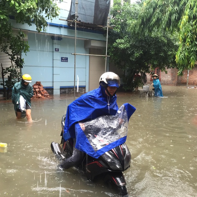 Mưa lớn dai dẳng, Hà Nội mênh mông nước ngập - 8
Khu tập thể kiến trúc Văn Quán. (Ảnh: Hồng Hạnh)