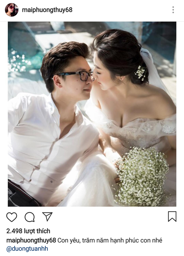 Mai Phương Thuý gọi Tú Anh là “con yêu”, mất ngủ cả đêm vì đám cưới đàn em - 1 Mai Phương Thuý gọi cô em gái thân thiết là con yêu trong ngày đặc biệt.