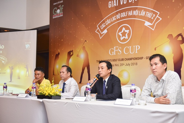Sôi động giải golf với 408 golf thủ từ 34 CLB Hà Nội - 2 Đại diện Ban tổ chức, và Nhà tài trợ giải đáp thắc mắc của báo chí xung quanh GFS Cup