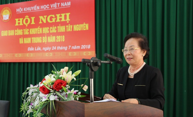 Chủ tịch Hội Khuyến học Việt Nam trao 600 triệu đồng học bổng đến học sinh nghèo - 2
GS. TS Nguyễn Thị Doan - Chủ tịch Trung ương Hội Khuyến học Việt Nam phát biểu tại hội nghị.
