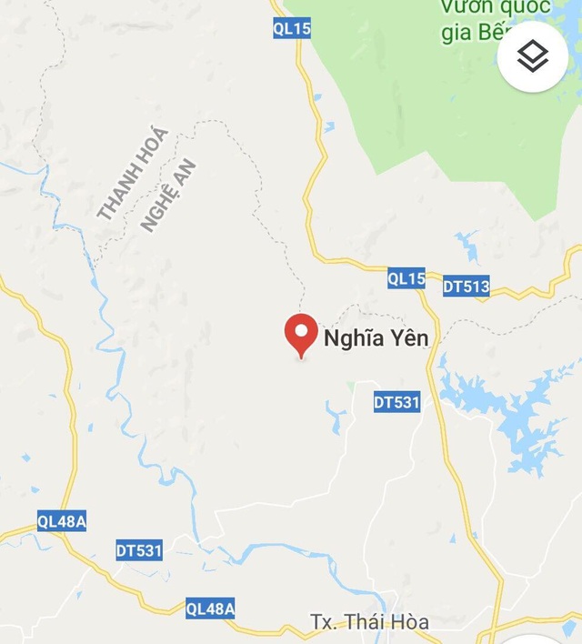 Vụ máy bay rơi: Việc tìm kiếm thi thể hai phi công gặp nhiều khó khăn - 2
Xã Nghĩa Yên, huyện Nghĩa Đàn - nơi xảy ra sự cố máy bay Su22 rơi.