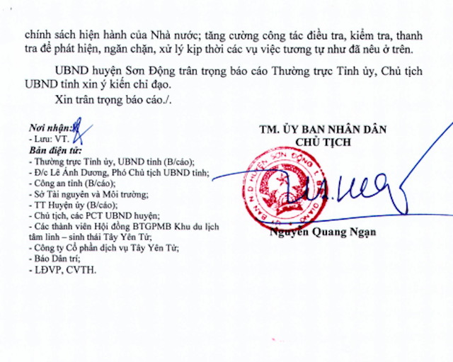 Bắc Giang: Người dân kêu cứu, tố phó chủ tịch huyện sai phạm, chính quyền nói gì? - 2
UBND huyện Sơn Động hồi âm đến Báo Dân trí.