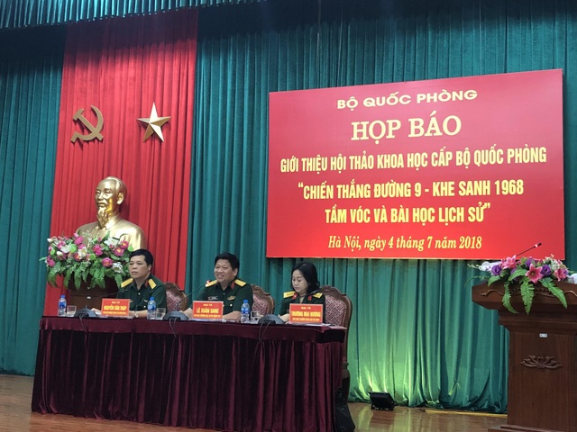 Bộ Quốc phòng họp báo giới thiệu về Hội thảo Chiến thắng Đường 9 - Khe Sanh, sáng 4/7