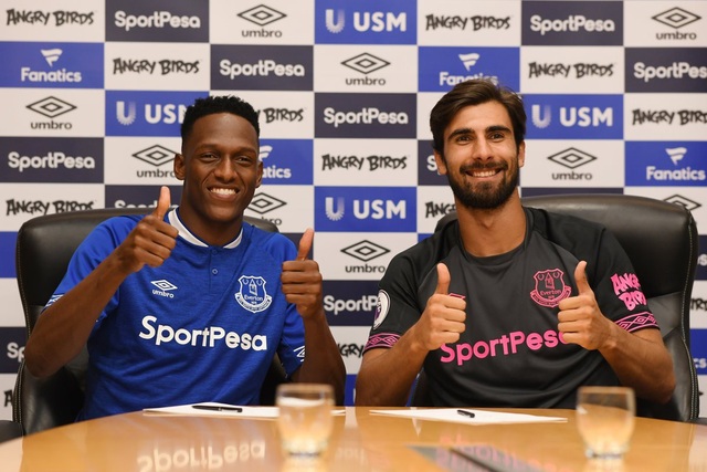Những vụ chuyển nhượng nổi bật trong ngày cuối “chợ Hè” ở Premier League - 1
Yerry Mina và Andre Gomes ra mắt Everton