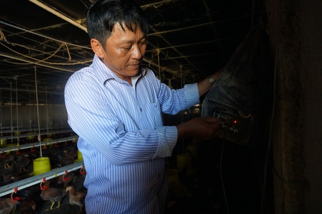 Quảng Ngãi: Nuôi gà cho nghe nhạc mang về thu nhập "khủng" - 1 Anh Cẩn trang bị hệ thống loa khắp khu chuồng nuôi rộng 2.000 m2 cho gà nghe nhạc