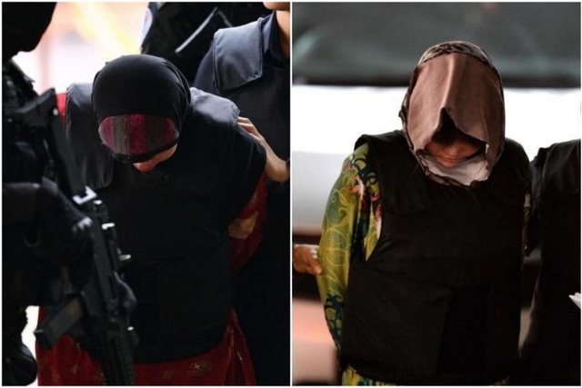 Đại sứ Indonesia sốc trước phán quyết của tòa trong nghi án Kim Jong-nam - 2 Hai bị cáo Đoàn Thị Hương và Siti Aisyah được đưa tới tòa sáng 16/8 (Ảnh: Reuters)