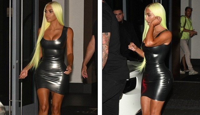 Kim Kardashian liên tục khoe thân với trang phục bó sát - 15