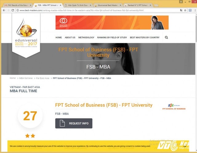 Học MBA sáng tạo như người Do Thái - 1
Chương trình MBA của FSB đã vinh dự được bình chọn vào Top 30 chương trình MBA tốt nhất khu vực Đông Á.