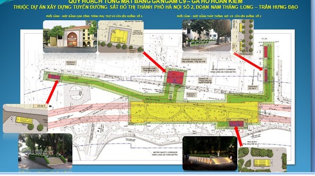 Lãnh đạo Bộ GTVT nói về ga ngầm C9 tại Hồ Gươm - 1
Phương án quy hoạch tổng mặt bằng nhà ga C9 trên đường Đinh Tiên Hoàng được trưng bày để lấy ý kiến người dân