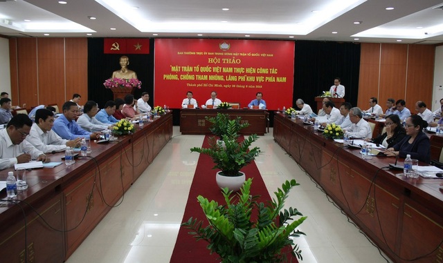 Chống tham nhũng: “Cá nhân chỉ đánh du kích, bắn tỉa, không hiệu quả” - 1 Ban Thường trực Ủy ban Trung ương Mặt trận Tổ quốc Việt Nam tổ chức hội thảo “Mặt trận Tổ quốc Việt Nam thực hiện công tác phòng, chống tham nhũng, lãng phí” khu vực phía Nam.