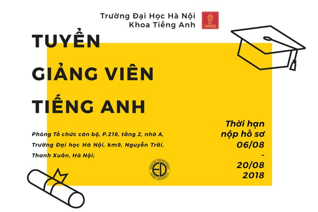 Cơ hội trở thành giảng viên của Đại học Hà Nội - 2 Cơ hội trở thành giảng viên của Đại học Hà Nội - 2