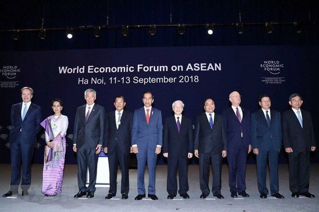 Thủ tướng: WEF ASEAN 2018 thành công tốt đẹp trên mọi phương diện - 2 Tổng Bí thư Nguyễn Phú Trọng, Thủ tướng Nguyễn Xuân Phúc và lãnh đạo các nước tại WEF ASEAN 2018