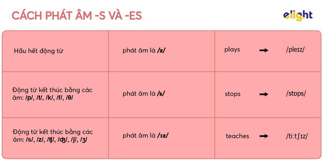 Học tiếng Anh: Quy tắc đọc và chia -s, -es cho động từ mà bạn nên thuộc lòng - 2 Học tiếng Anh: Quy tắc đọc và chia -s, -es cho động từ mà bạn nên thuộc lòng - 2