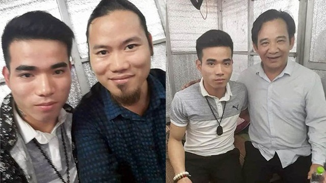 Danh hài bị lột mũ áo, bị đòi nợ khi chụp hình với fan hâm mộ - 1 Nghệ sĩ Quang Tèo, Vượng Râu bị cư dân mạng lên án nghi vấn có quan hệ thân thiết với kẻ giết người ở Vĩnh Phúc vì chụp chung bức ảnh.