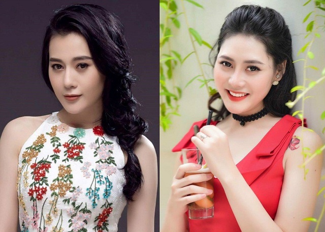 Diễn viên Phương Oanh (trái) và cô giáo Thư Thanh (phải) rất giống nhau