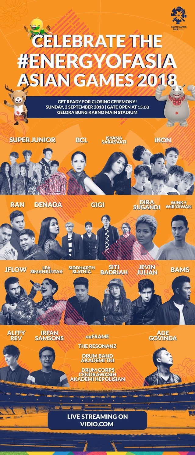 Lễ bế mạc Asiad 18: Bữa tiệc âm nhạc rộn ràng - 25 Lễ bế mạc Asiad 18: Bữa tiệc âm nhạc rộn ràng - 25