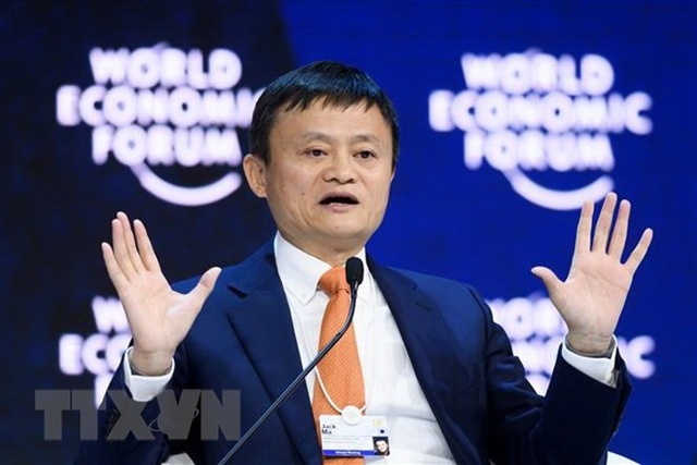 Tỷ phú Jack Ma rút lại lời hứa tạo 1 triệu việc làm ở Mỹ - 1 Tỷ phú Jack Ma phát biểu tại Diễn đàn kinh tế Thế giới ở Davos, Thụy Sĩ ngày 24/1. (Nguồn: AFP/TTXVN)