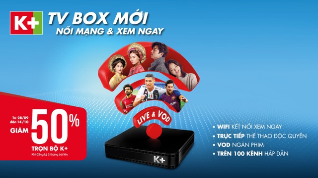 Gay cấn đại chiến ở vòng 7 giải Ngoại hạng Anh - 3 Ưu đãi giá hấp dẫn nhân dịp ra mắt K+ TV Box từ 28/9 đến 14/10
