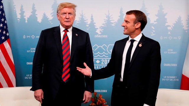 Tổng thống Pháp: Châu Âu không thể phụ thuộc vào Mỹ về an ninh - 1 Tổng thống Mỹ Donald Trump và Tổng thống Pháp Emmanuel Macron (Ảnh: Reuters)