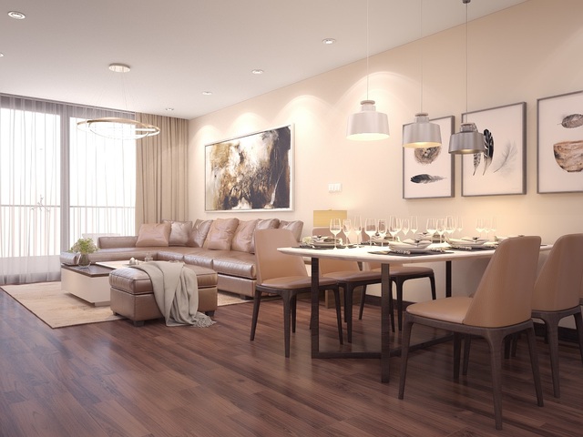 Mở bán và khai trương căn hộ mẫu Bohemia Residence - 2 Phòng khách căn hộ mẫu với thiết kế sang trọng, hài hòa
