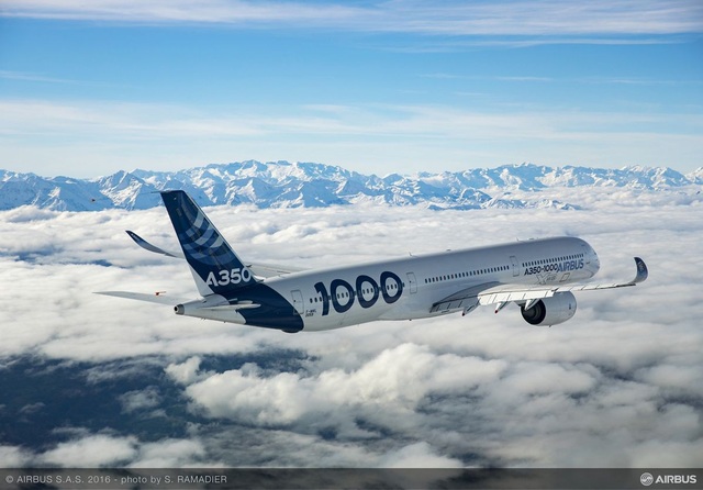 Máy bay Airbus ùn ứ ở châu Âu vì Trung Quốc chưa "gật đầu" giao hàng - 1 Máy bay Airbus A350. (Ảnh: Airbus)