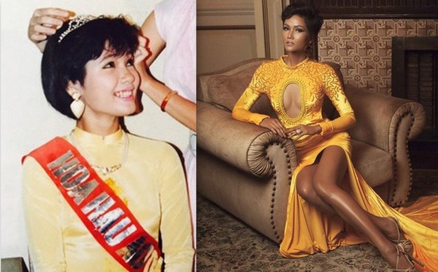 H'Hen Niê hết được so sánh với Halle Berry, Mai Thu Huyền đến Hoa hậu Kiều Khanh - 1 Ngay khi công chúng còn đang tranh cãi “nảy lửa” về nhan sắc của Tân Hoa hậu (trái) mới đăng quang tại cuộc thi Hoa hậu Hoàn vũ Việt Nam 2017 thì mới đây, ca sĩ Đàm Vĩnh Hưng đã lên tiếng chia sẻ: “My Hoa hậu idol Kiều Khanh.(bìa phải) Chị nhìn xem! Em thấy có khá nhiều khoảnh khắc giống chị lúc ngày xưa đó nhé! Những cái biểu cảm khá giống. Dĩ nhiên là bao giờ thần tượng của tôi ngày càng đẹp rực rỡ hơn!”