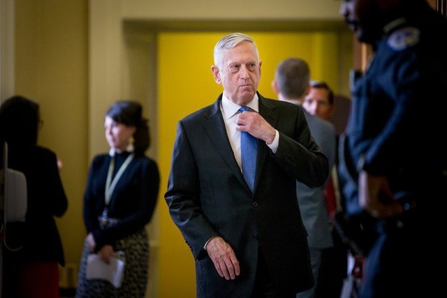 New York Times: Mỹ âm thầm chuẩn bị cho chiến tranh Triều Tiên - 2 Bộ trưởng Quốc phòng Mỹ Jim Mattis (Ảnh: New York Times)