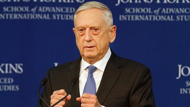 Siêu cường đại chiến? - 1
Ông Mattis trong buổi công bố Chiến lược Quốc phòng quốc gia mới hôm 19-1. Ảnh: AP