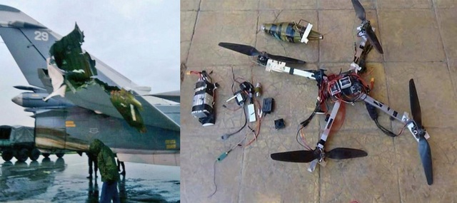 Ai đứng sau vụ tấn công chưa từng có vào căn cứ Nga ở Syria? - 2
Đây là lần đầu tiên khủng bố dùng máy bay không người lái công nghệ cao tấn công căn cứ quân sự Nga ở Syria. (Ảnh: Aviationist)