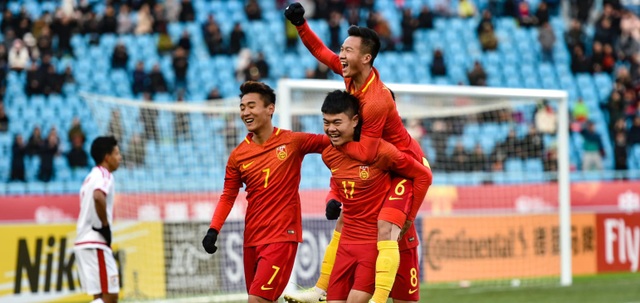 Thắng đậm Oman, U23 Trung Quốc khởi đầu thuận lợi tại giải U23 châu Á - 2 Niềm vui chiến thắng của đội chủ nhà