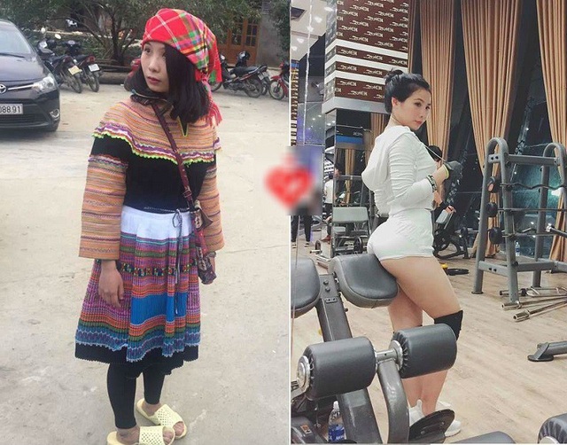 Cô gái vùng cao chịu khó tập gym sở hữu vòng ba 95cm - 1 Hình ảnh của Đỗ Ngân trước và sau khi tập Gym được dân mạng quan tâm