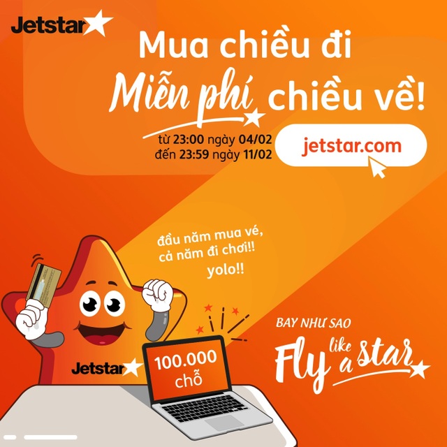 Jetstar Pacific mở bán hàng trăm nghìn vé 0 đồng đón giao thừa 2019 - 1 Jetstar Pacific mở bán hàng trăm nghìn vé 0 đồng đón giao thừa 2019 - 1