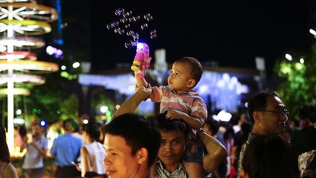 Bí thư Nhân lì xì... chú heo đất ở đường hoa Nguyễn Huệ - 14 Bí thư Nhân lì xì... chú heo đất ở đường hoa Nguyễn Huệ - 14