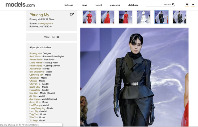 Tạp chí thời trang thế giới đồng loạt đưa tin về Phương My tại NYFW - 6 Tạp chí thời trang thế giới đồng loạt đưa tin về Phương My tại NYFW - 6